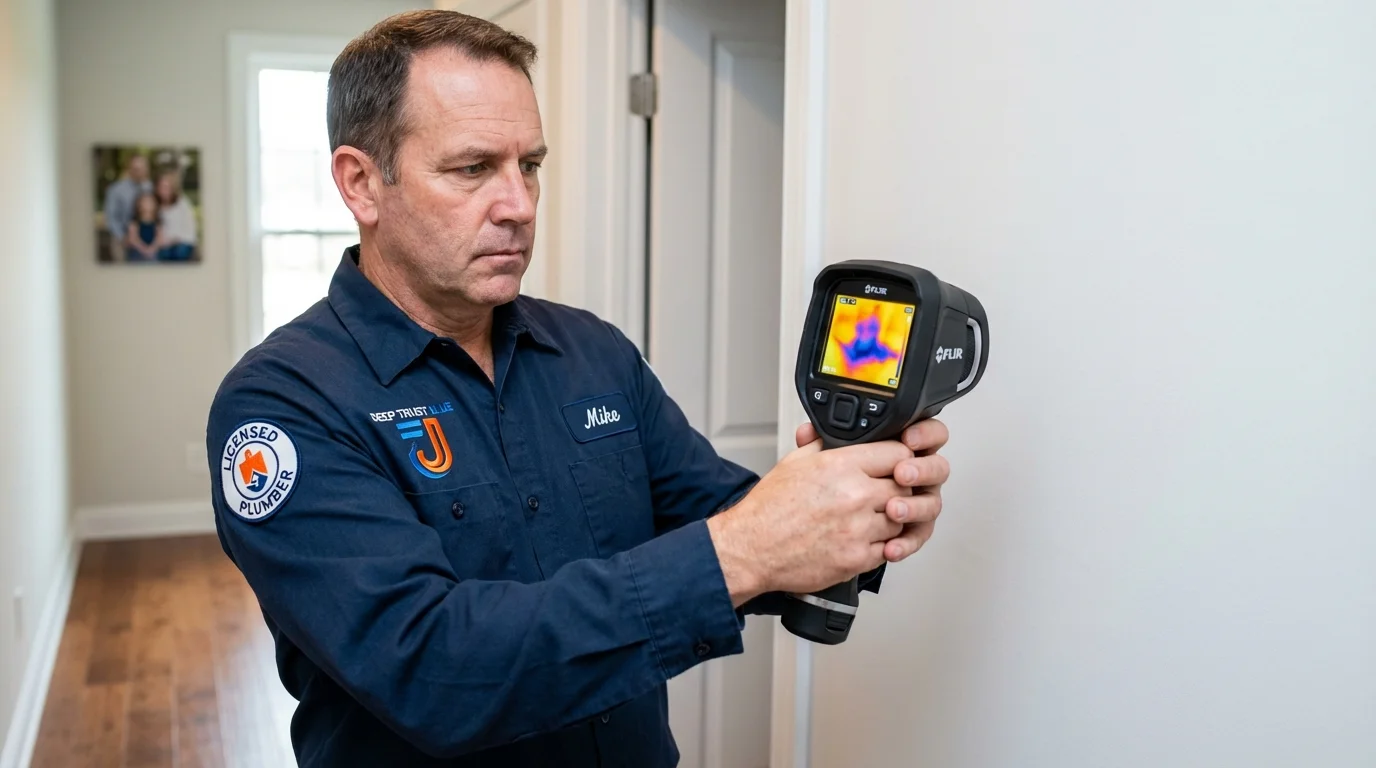 Thermal imaging leak detection by Johns Plumbing LLC in North Andover